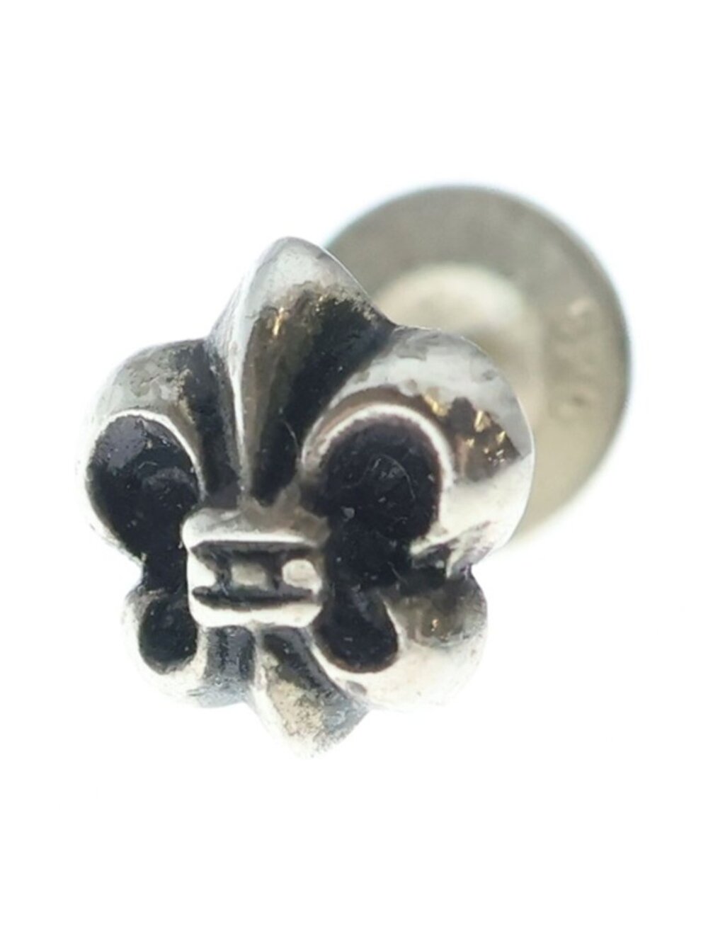 Chrome Hearts Co Bs Flr Bs Flare Stud Earrings Silver